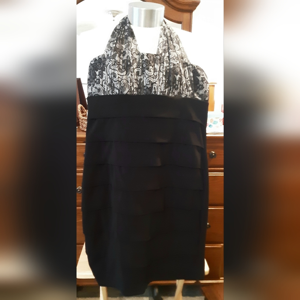 Enfocus Studio Layered Halter Dress